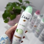 اسپری زنانه داو مدل go fresh با رایحه خیار و چای سبز | 250 میل