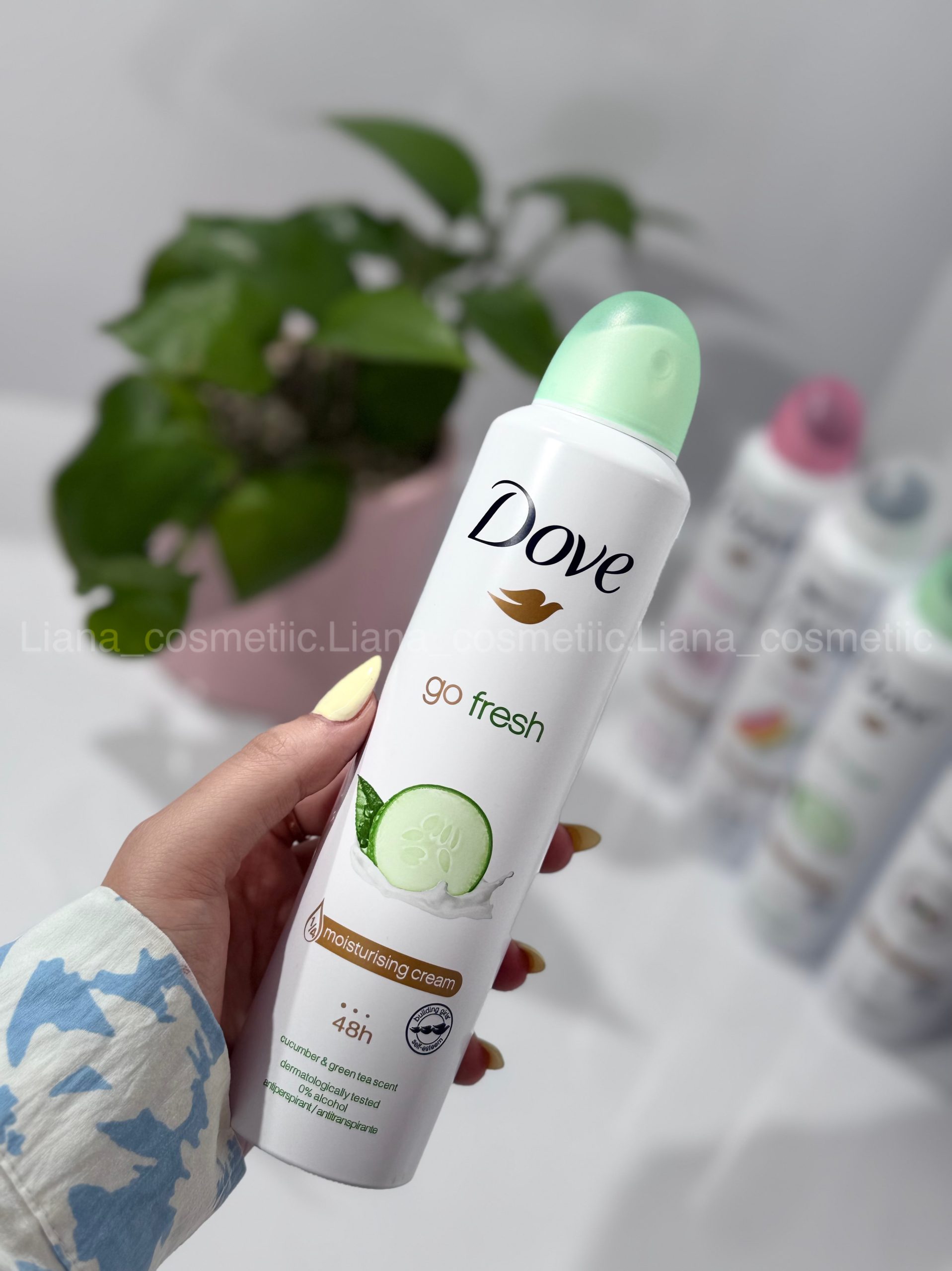 photo-output (28) اسپری زنانه داو مدل go fresh با رایحه خیار و چای سبز | 250 میل - تصویر 1